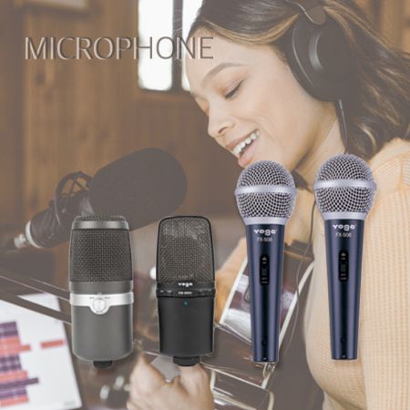 Micrófonos - Micrófono profesional de estudio/ USB/ de mano/ de instrumento/ de brazo.